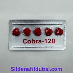 Cobra 120 mg sildenafil citrate tablets blister pack with red pills